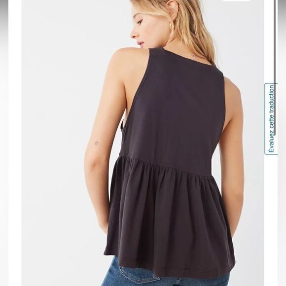 Truly Madly Deeply Lace-Up Babydoll Tank Top in Black Sz XS - Picture 5 of 8